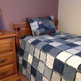 Denim Rag Bedspreads and Pocket Pillow Shams Image
